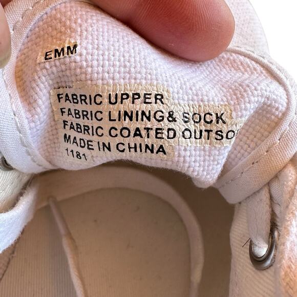 Steve Madden White Platform Sneaker SZ 8 Lace Up Chunky Y2K Streetwear Retro - Picture 7 of 9